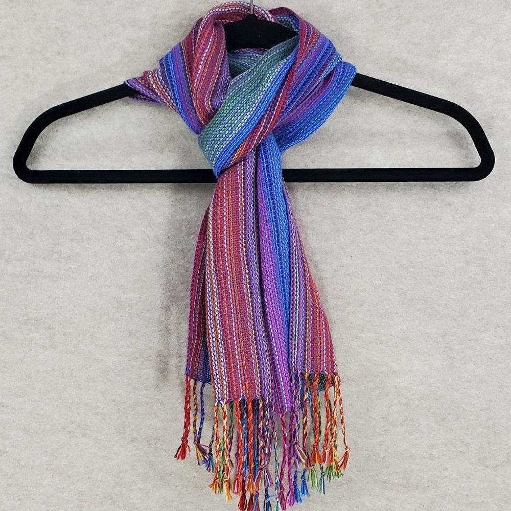 Multicolor 100% Alpaca Wool Scarf